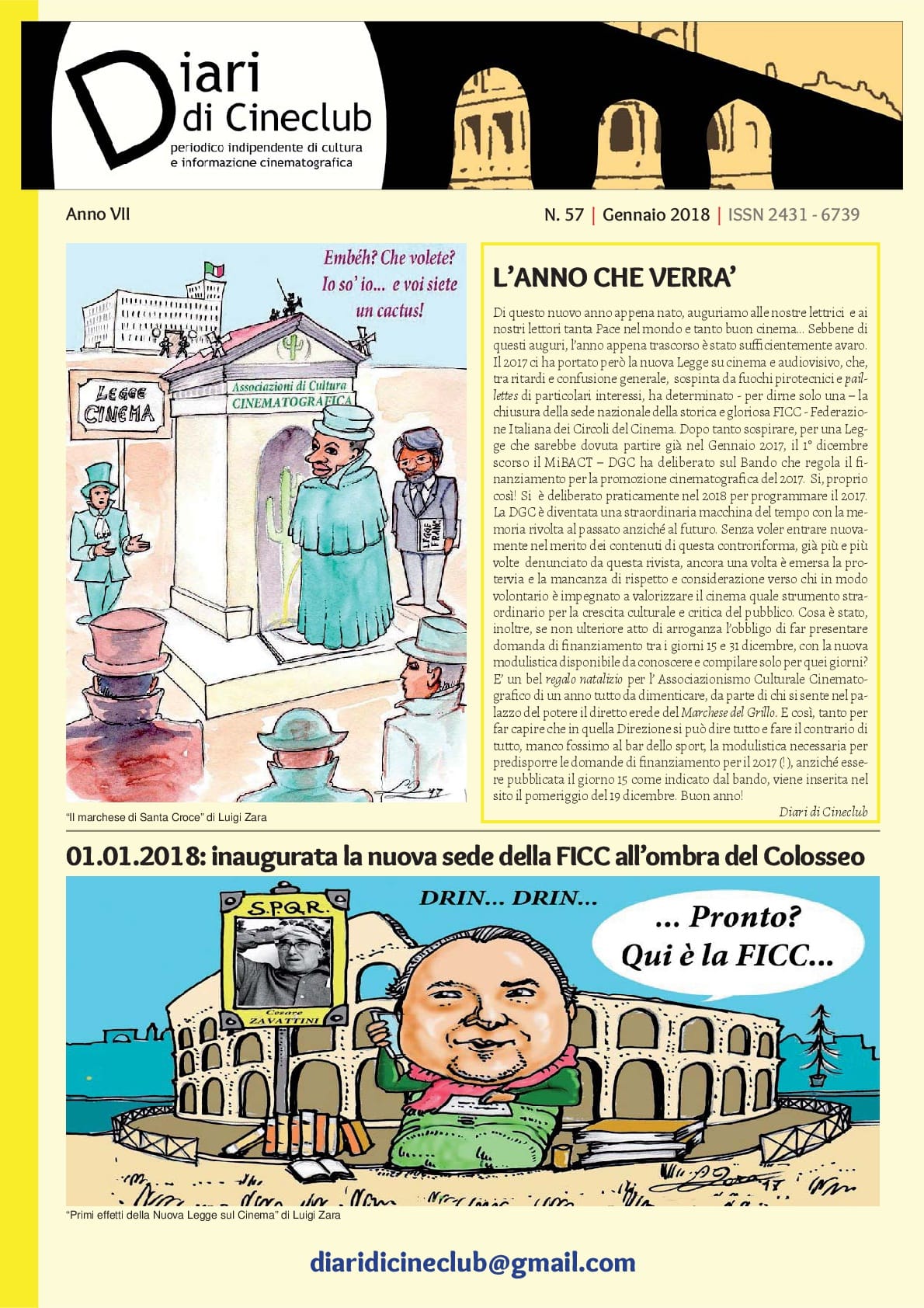 Copertina n. 57 – gennaio 2018