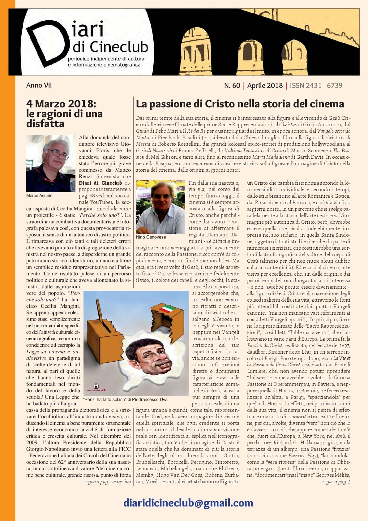Copertina n. 60 – aprile 2018