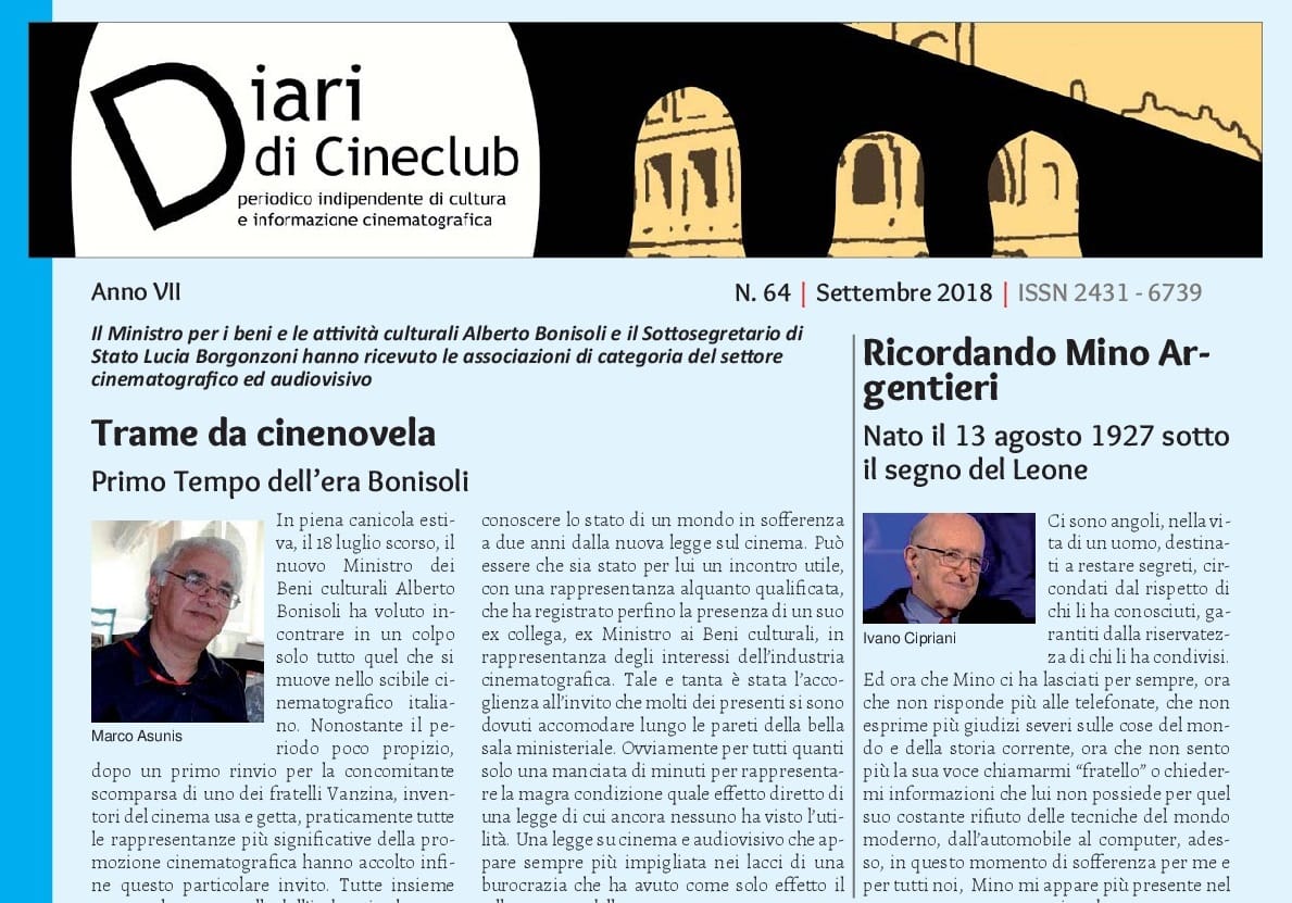 Copertina n. 64 – settembre 2018