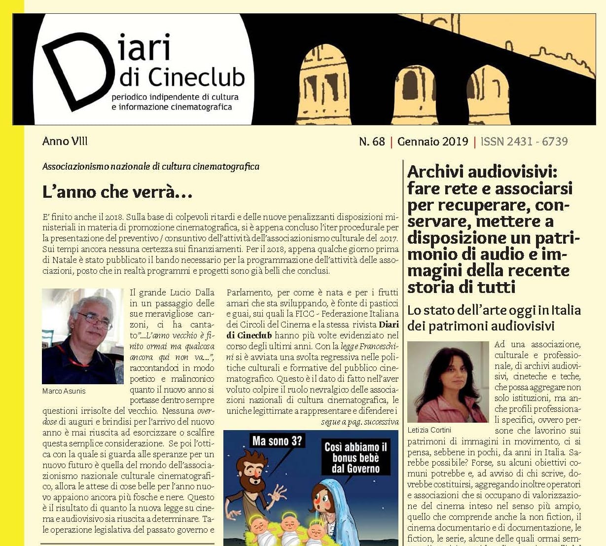 Copertina n. 68 – gennaio 2019